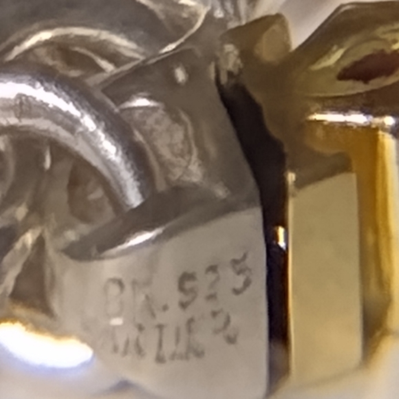 18K Cartier Double "C" Oval Link 🔗 Necklace, Crafted in Sterling Stunning 🎁 - Picture 4 of 12